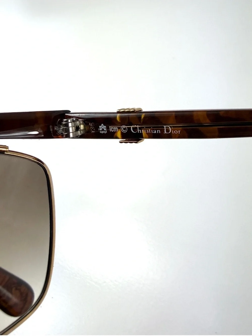 Vintage Christian Dior 2555 47 Sunglasses Flat Top Brow Aviator Deadstock VFC